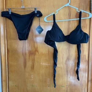 Zaful Elegant Black Bikini Set